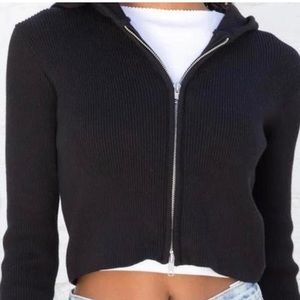 Never worn black brandy melvile zip up